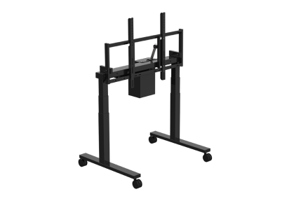 Mobile cart TV stand dual motor